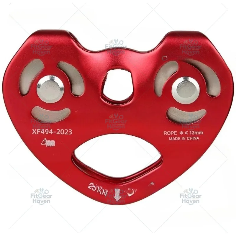 Double Axis Double Pulley Heart-shaped Zipline High-altitude Crossing Steel Cable Zipline Ropeway Pulley Block