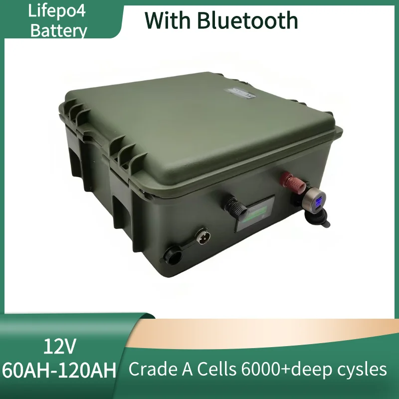 

Аккумулятор LiFePO4 12В 60Ач 80Ач 100Ач 120Ач - Высокоёмкий литий-железо-фосфатный автомобильный аккумулятор 12В для автономных солнечных систем