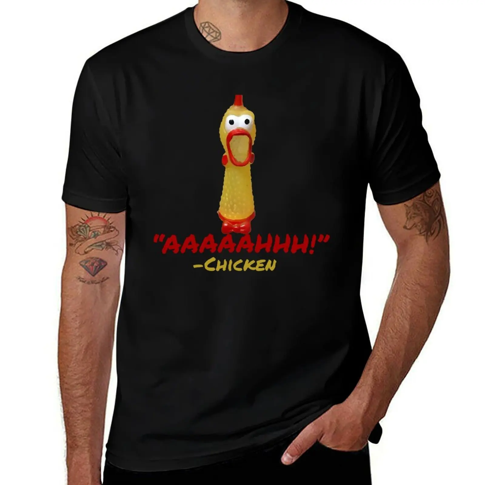 Screaming Rubber Chicken T-Shirt High Elasticity Sports T-Shirt