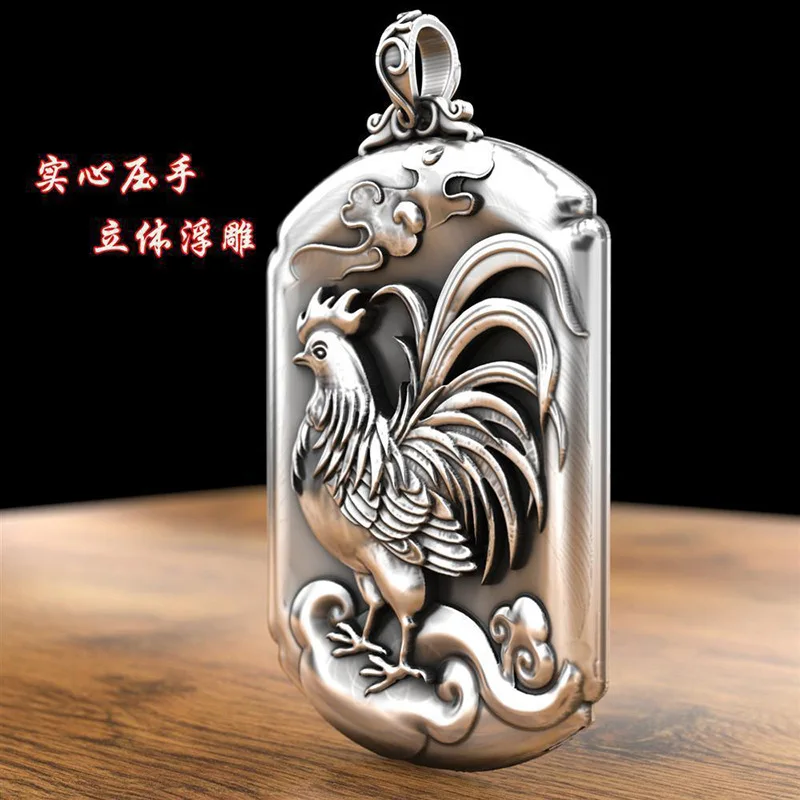 Weitong Zodiac Pendant Retro for Men and Women Dashing Rooster Brand Necklace
