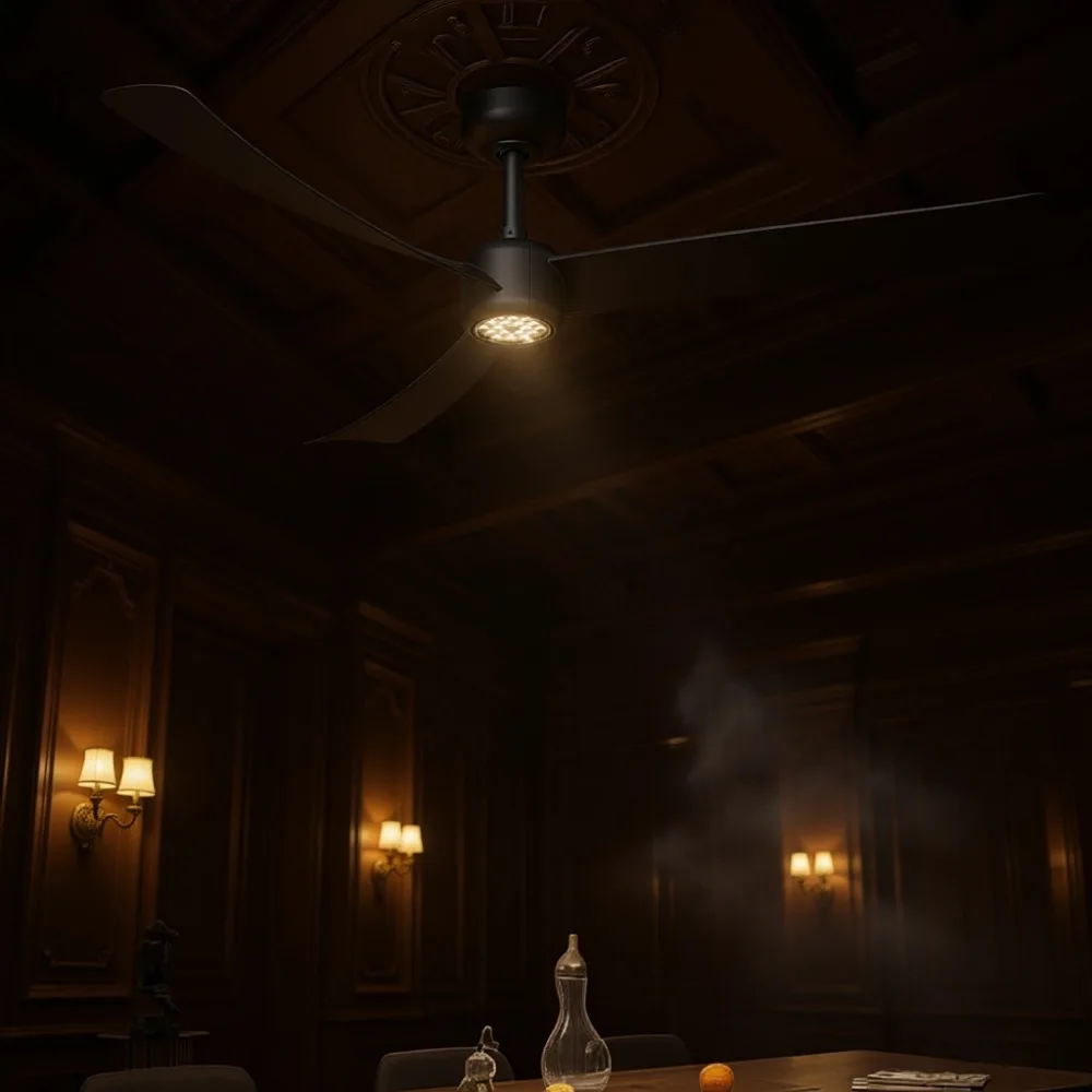 52 Inch Quiet Reversible DC Motor Ceiling Fan with Lights Remote 6 Speed Timer Dimmable for Bedroom Patio