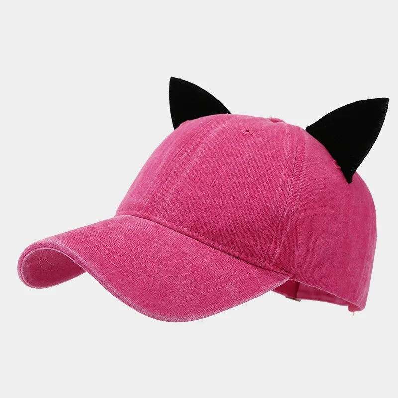 Niedliche Baseballkappe mit Katzenohren, Damen-Sommerkappe mit weichem Oberteil, personalisierte Mütze für Studentenpaare, Herren-Hip-Hop-Streetwear – Detail 7