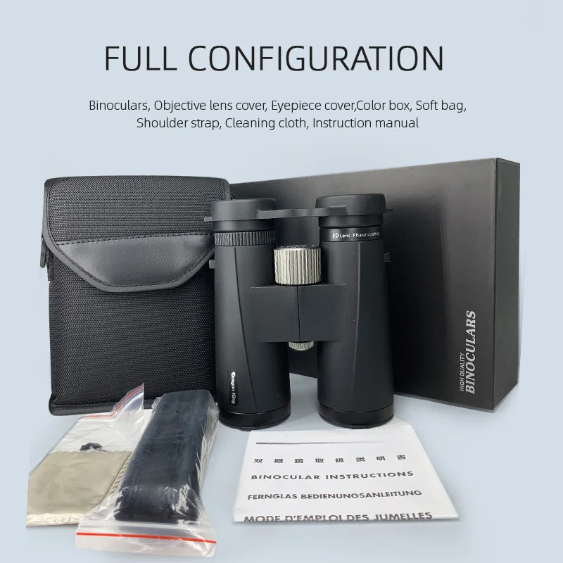 2022 Hot Sale 12x50x42 ED Waterproof Super View Roof Prism Compact Long Range High Resolution Binoculars for Outdoors Hunting