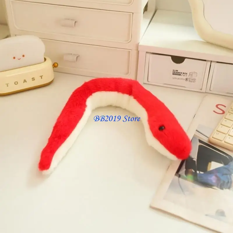 Q0KB لعبة ثعبان قطيفة قابلة للوضع دمى ثعبان محشوة لاحتفالات السنة الصينية الجديدة المهرجان الصيني زخرفة تقليدية 2025 #1