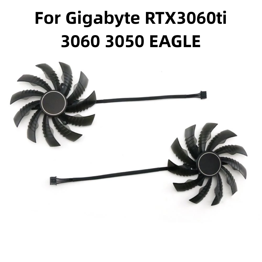 

For Gigabyte RTX3060ti 3060 3050 EAGLE Graphics Card Cooling Fans 1 Pair Parts Accessories PLD10010S12H Cooler Fan