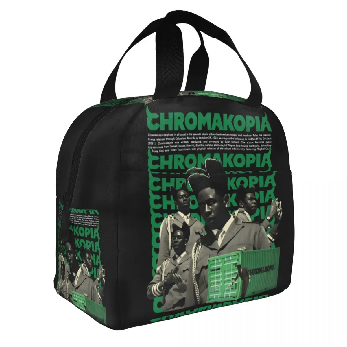 Tylers The Creator Chromakopia Tour 2024 Insulated Lunch Bag Thermal Bag Lunch Container Rapper Lunch Box Tote Food Handbags