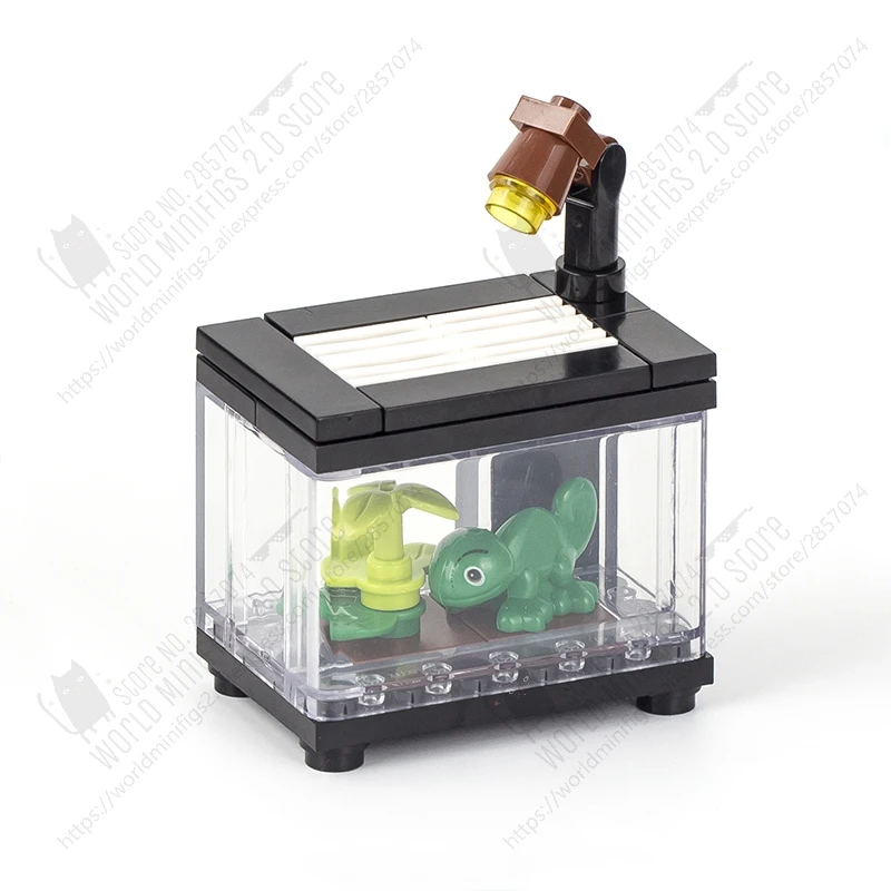 MOC0076 DIY Crawling Box Buiding Blocks Creative City Series Pet Animal Nest Plant Decoration Model Assemble Brick Toys For Kids