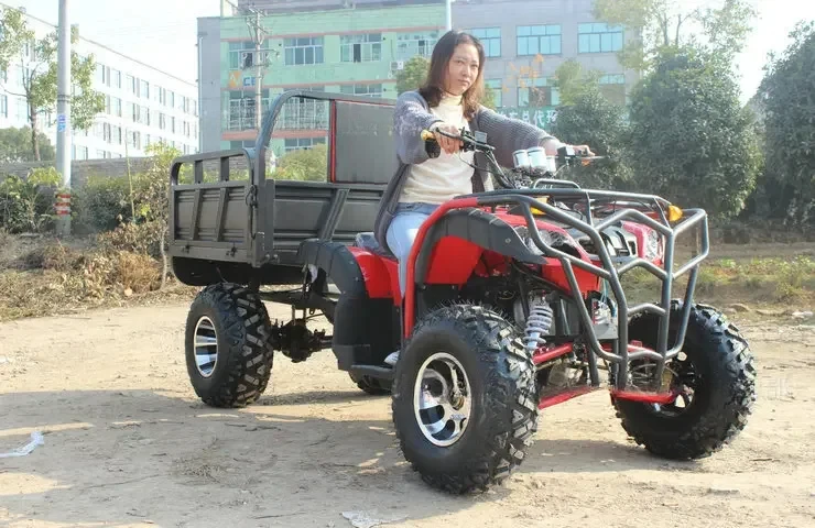 

Factory Direct New Four-wheeled with Bucket Mountain Off-road Motorcycle All-terrain Vehicle Stepless Speed 200cc Load