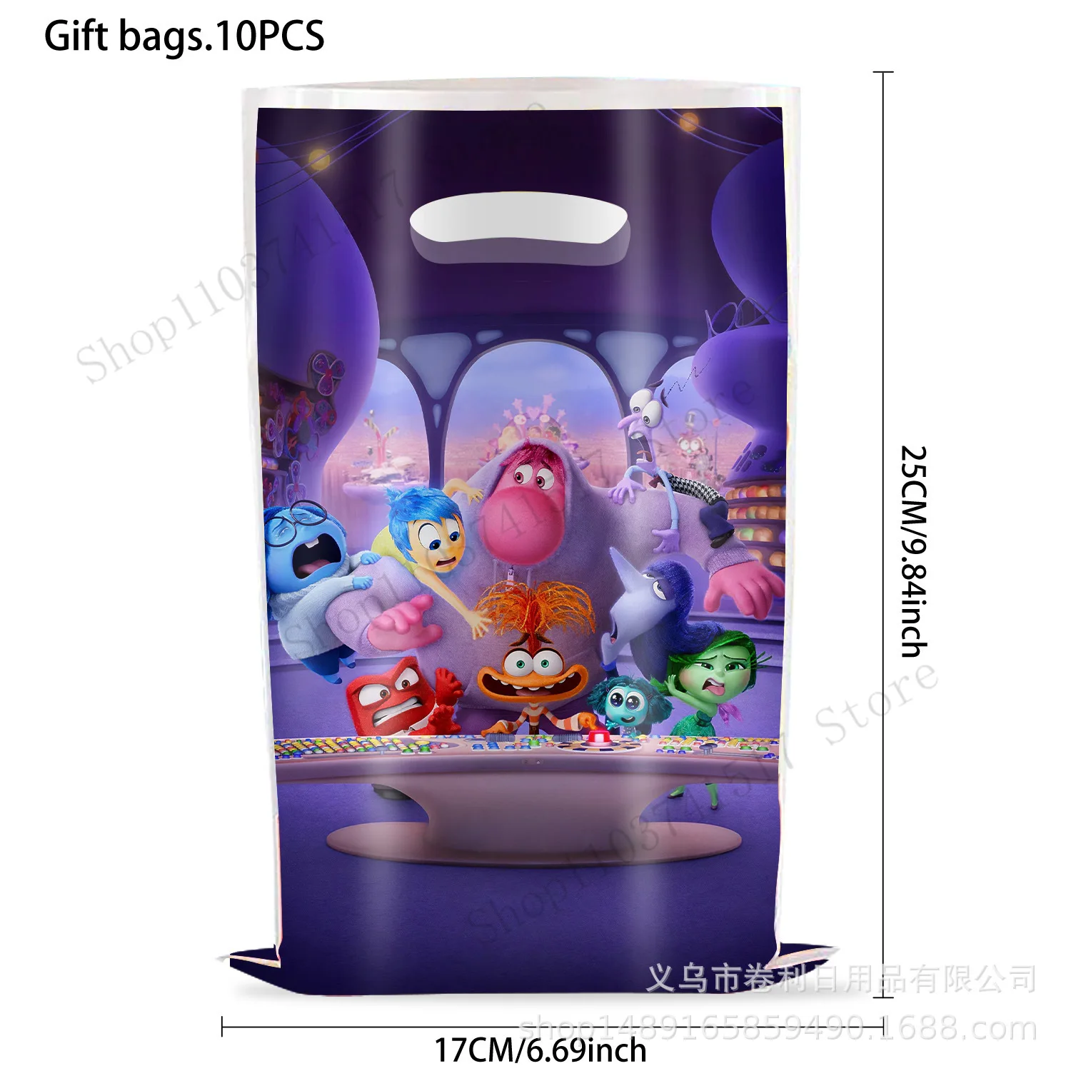 40pcs Disney Inside Out 2 Gift Bags Kids Birthday Party Decoration Biscuit Goody Package Candy Bags Cake Baby Shower Supplies