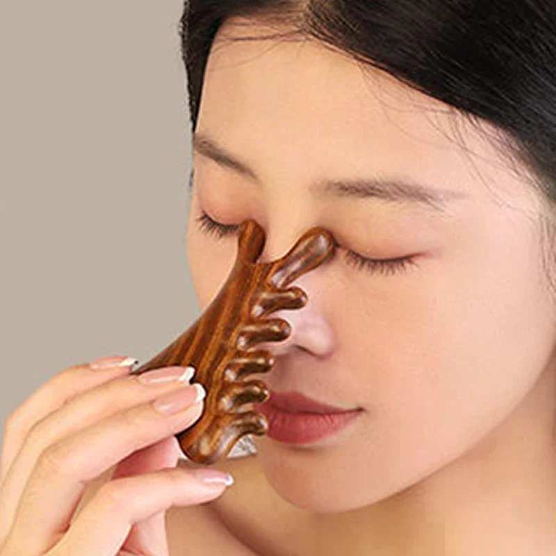 

Sandalwood Large Wide Tooth Guasha Point Comb Multifunctional Meridian Wooden Massage Head Health Comb