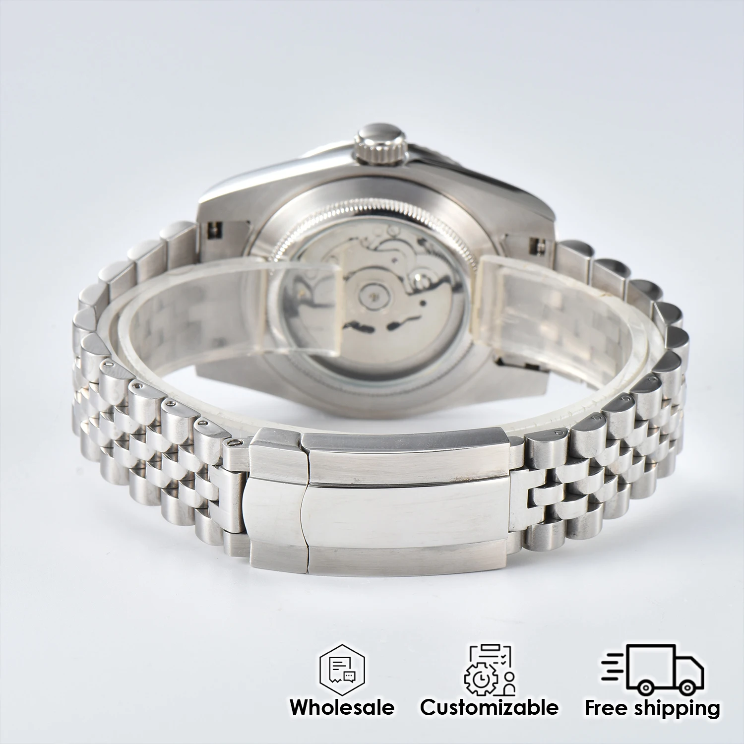 39 مللي متر/36 مللي متر ساعة رجالي NH35 التلقائي زوجين ساعة عادية موضة تاريخ عرض مقاوم للماء الملونة الهاتفي تخصيص ساعة معصم