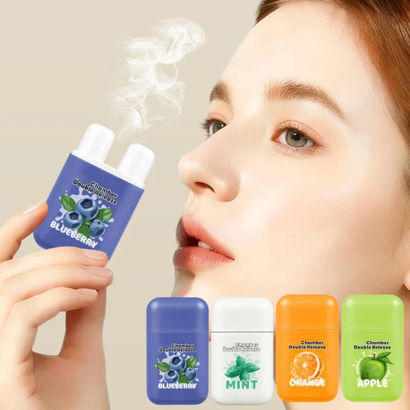 Refreshing Fruits Scent Nasal Inhalation Stick Relieve Drowsiness Portable Aroma Inhaler For Daily Travel Work Fatigue Recovery