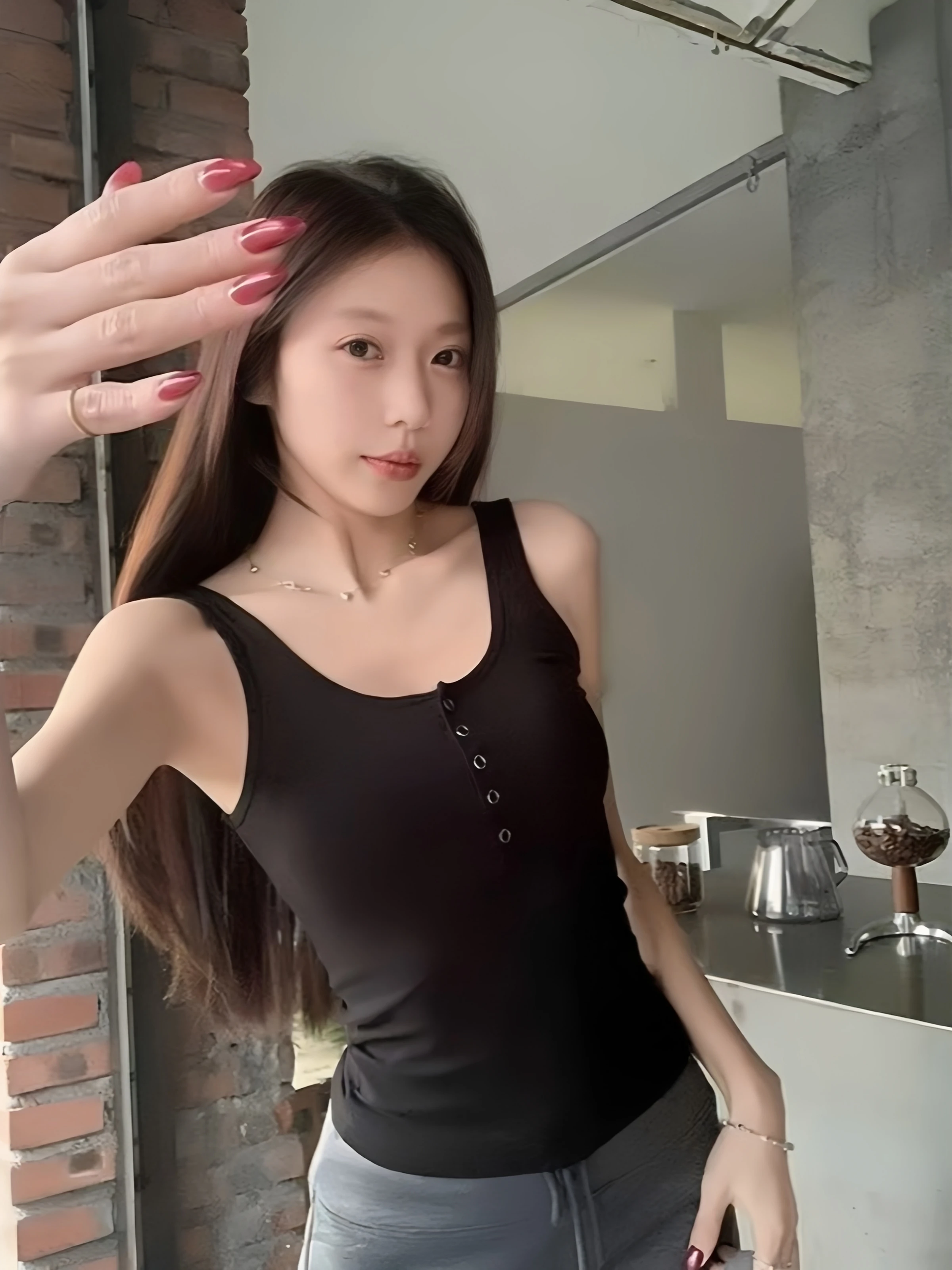 Summer New Style Women's Button Strap Vest plus Size Slim Fit Underwear Top Sleeveless Outerwear Shirt Casual Simple Design