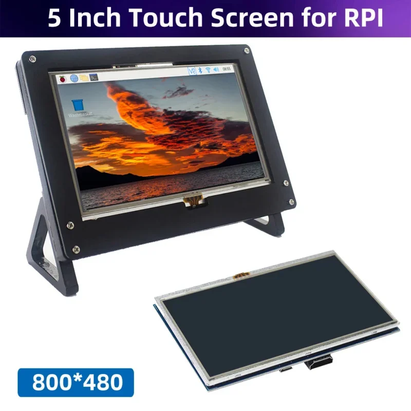 

Raspberry Pi 4 Model B 5 inch Touchscreen TFT 800x480 Display LCD Screen for Raspberry Pi 3 Model B /3B PC Laptop