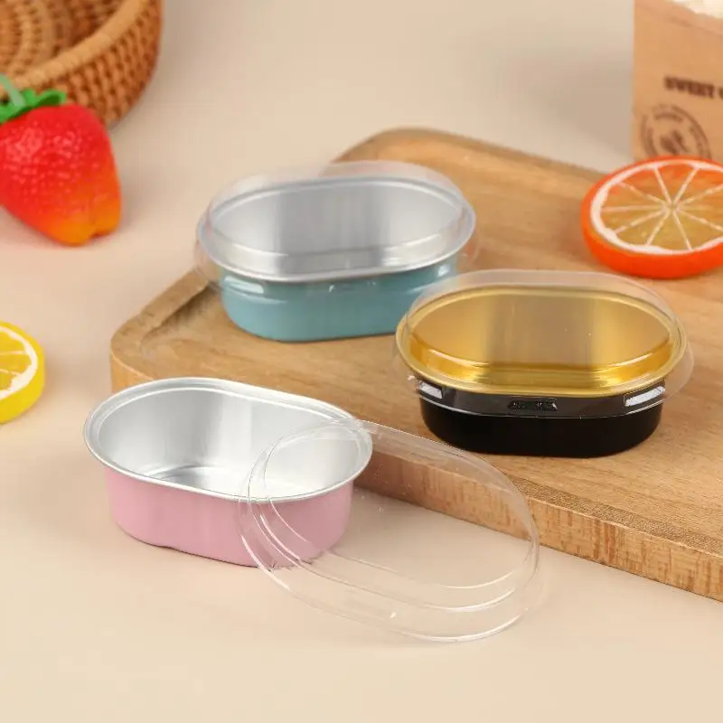 10 Stücke 68 ML Aluminiumfolie Muffin Cupcake Pappbecher Gold Cupcake Liner Backförmchen Tablett Fällen Hochzeit Caissettes Cupcake Wrapper