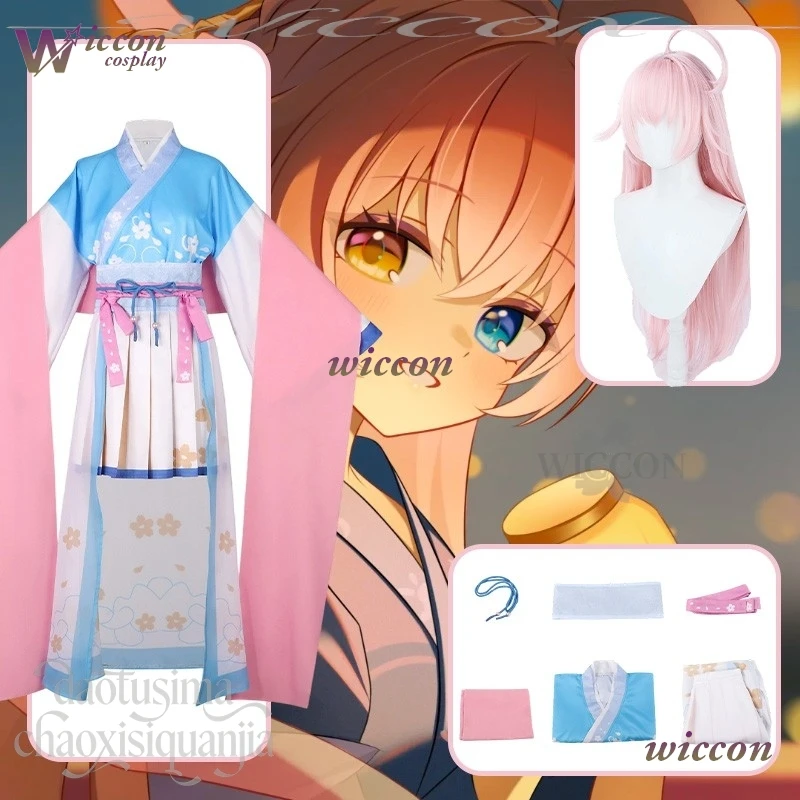 Cosplay de archivo azul Takanashi Hoshino estilos chinos Hanfu disfraz de Anime Kawaii vestido rosa azul dulce fiesta de Navidad de Lolita