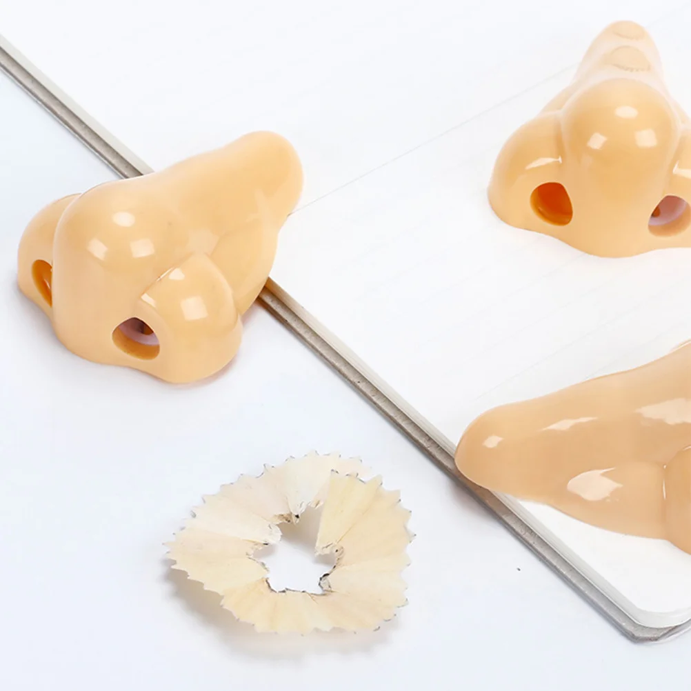 12 قطعة من مبراة أقلام الأنف، مبراة يدوية لطيفة على شكل أنف لمشاريع المكاتب المدرسية، مبراة محمولة باليد #2