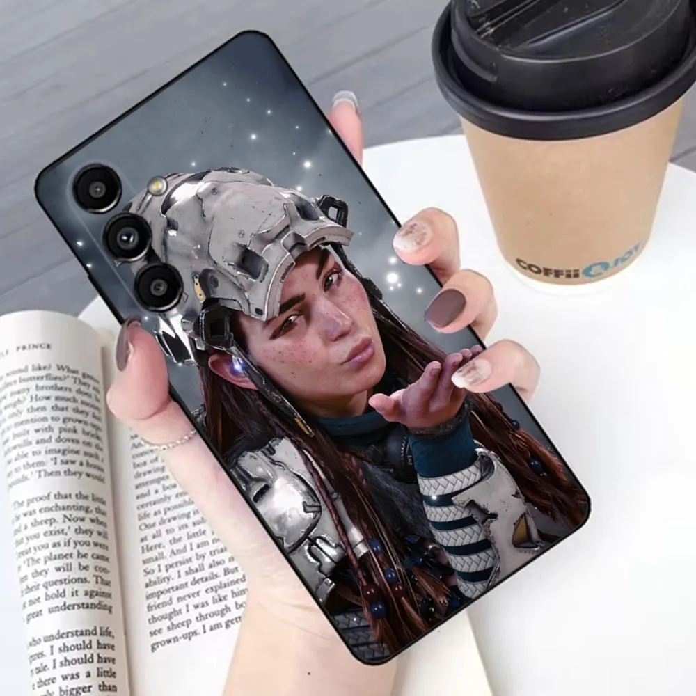 Aloy H-Horizon Z-Zero Dawn Phone Case For Samsung S 25,24,21,22,23,30,20,Ultra,Plus,Fe,Lite,Note,10,9,5G Black Soft