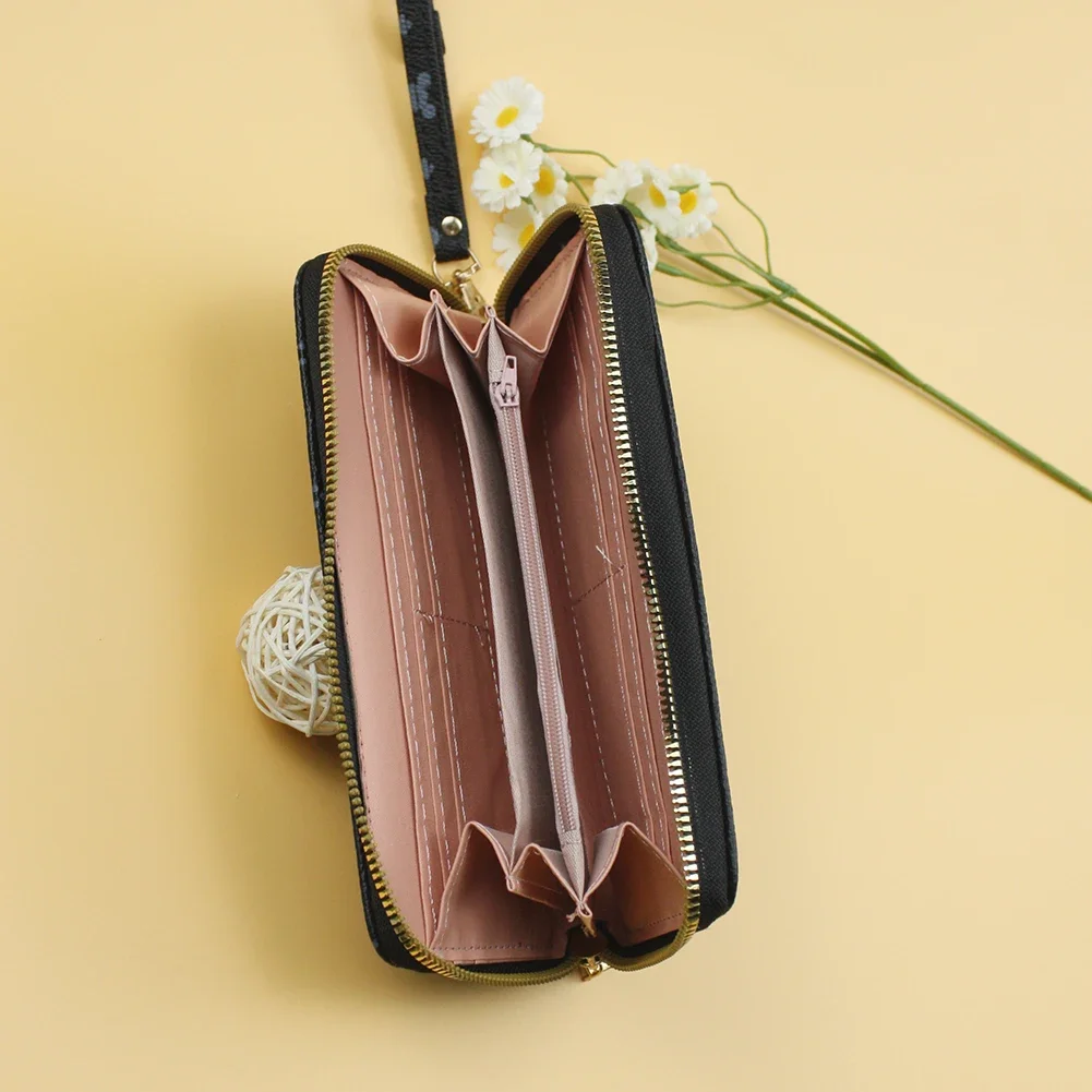 Relógio Retro de pulseira de couro para mulheres, carteira requintada, sacos clássicos, senhoras de luxo, atividades ao ar livre, 2pcs set