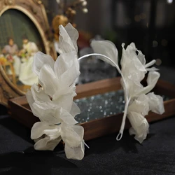 Original Silk Petal crepe hairbands Bridal Hair Band Floral Wedding hair Accessories