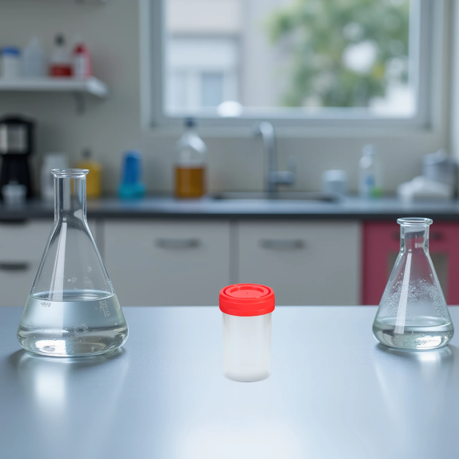 

10Pcs Urine Sample Cups Plastic Leak Proof Specimen Container Medical Use for Sample Preparation Testing 60Ml Specimen Cup