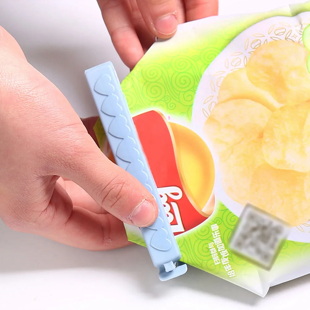 

5pcs Food Sealing Clips Eco Friendly Safe Plastic Airtight Bag Sealer Easy Open Close Kitchen Home Use Non Snagging