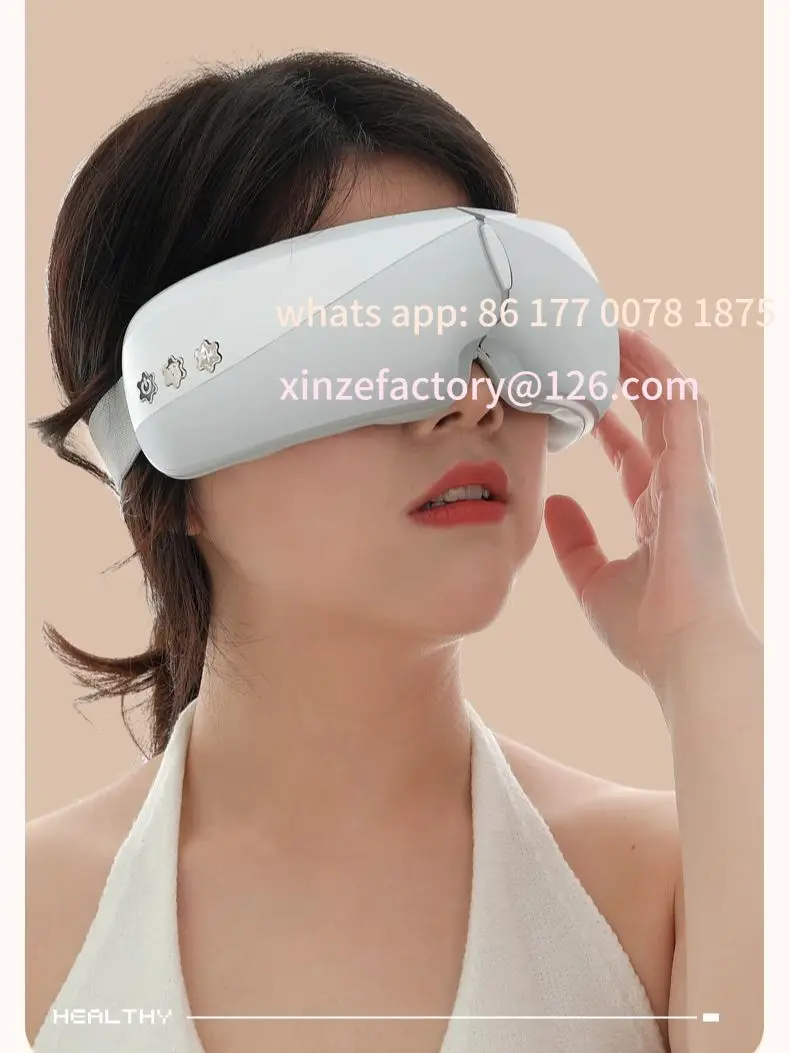 

Customizable Heated Eye Massager Mask - Rechargeable Warm Eye Compress with Vibration Massage for Dry Eyes & Sleep Improvement