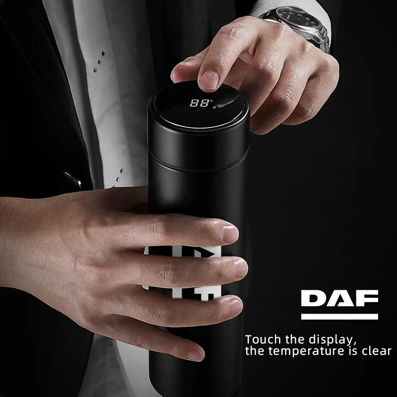 Car 500ml Intelligent Temperature Display Insulating Cup For DAF cf lf van XF 95 105 Automotive interior Accessories