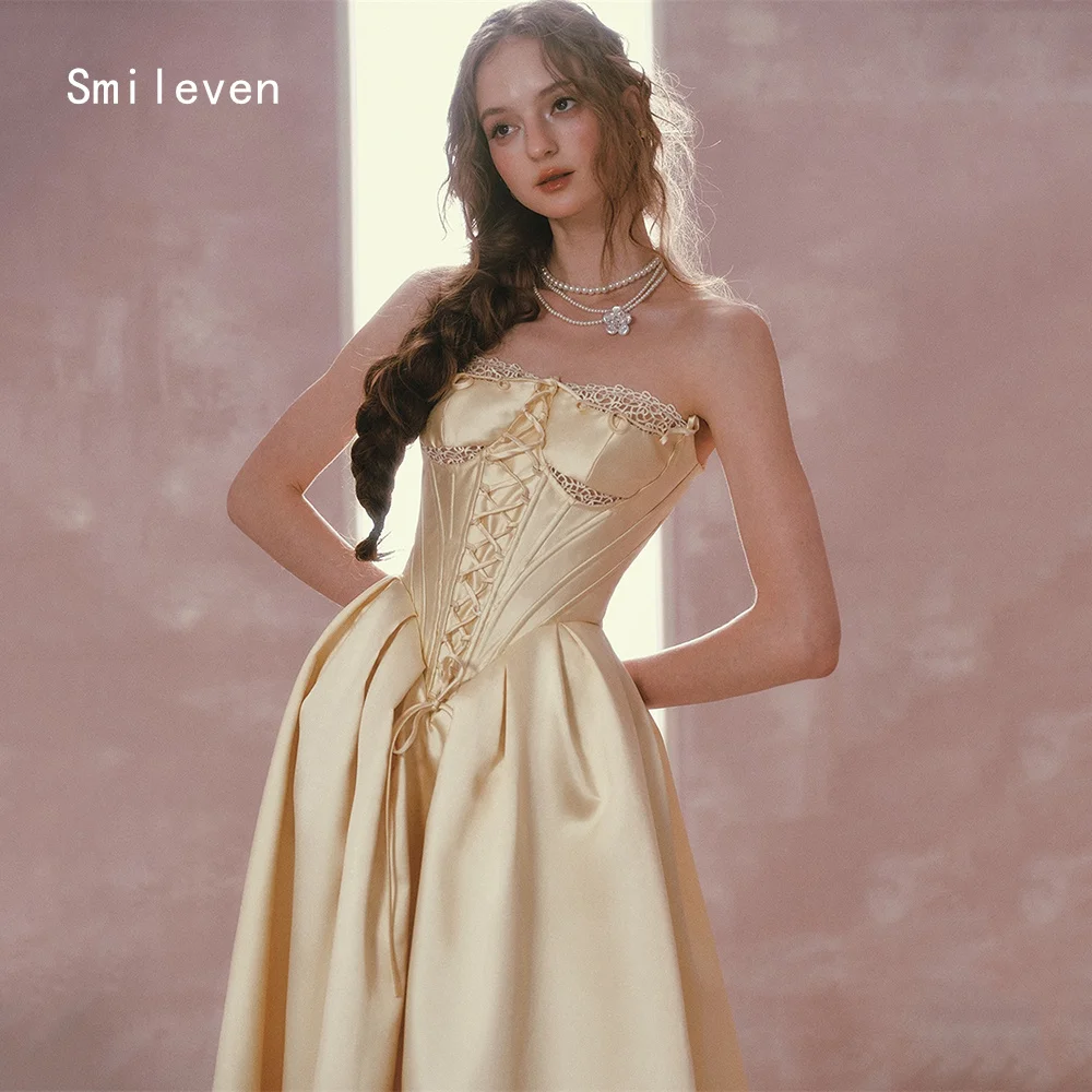 

Smileven Luxury A Line Prom Dress Elegant Sweetheart Gloomy Party Gowns Self Cultivating Formal Occassion Dress Customized 2026