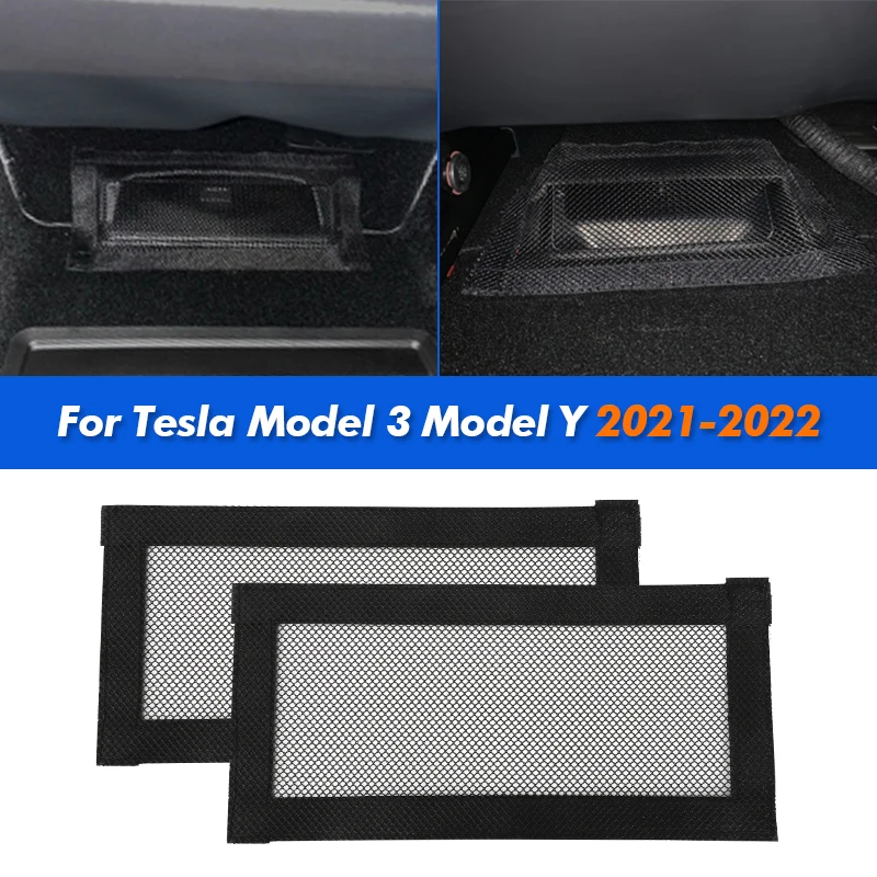 

Car Air Outlet Cover Under Seat Anti-Blocking Protective Net For Tesla Model Y Model 3 2021 2022 Interior Decoration Accessories
