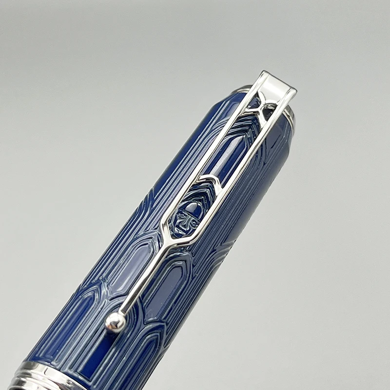 Yamalang Luxe Mb Rollerball Balpen Blauwe Schrijver Victor Hugo Kathedraal Bouwstijl Gegraveerd Patroon