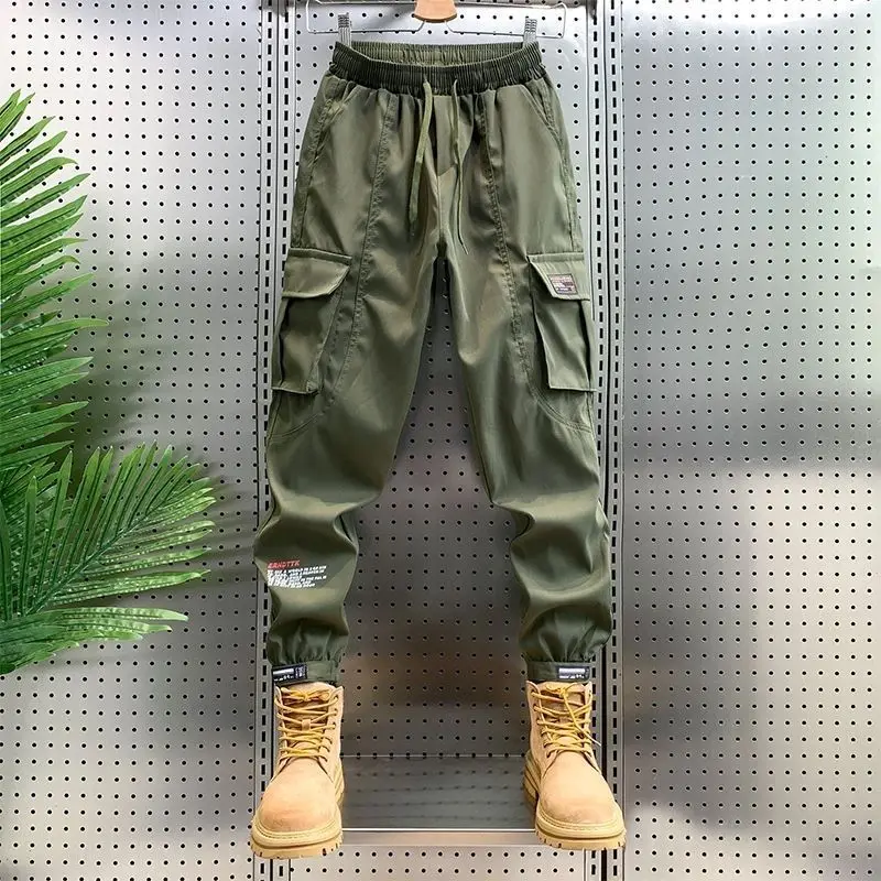 Men's Loose Large Size Cargo Pants Men Ins Trend All-match Casual Pants Wear-resistant Labor Protection Cargo Casual Pants Men