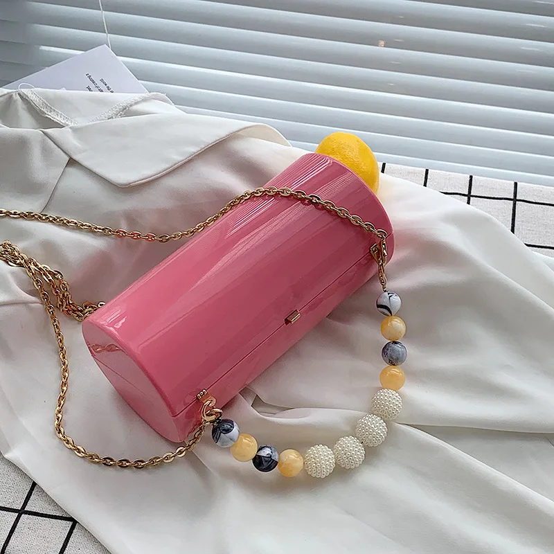 

Cylindrical Bag New Shoulder Chain Crossbody Handbags For Women Casual High-Quality Versatile Luxury Multicolored Messenger