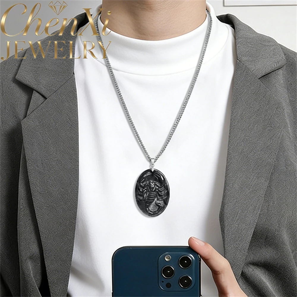 

Элитный кулон-скорпион из натурального бирманского черного жадеита класса А (S925 серебро), уникальный дизайн в стиле хип-хоп, популярное ювелирное украшение