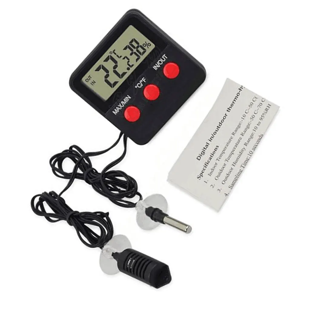 Temperature Meter Hygrometer with Suction Cup Digital High Precision Sensor Thermometer Tools Portable Hatching