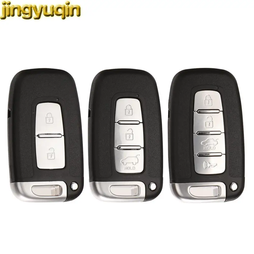 

Jingyuqin 5pcs Smart Remote Key Shell For Hyundai Genesis Sonata Elantra Veloster Kia Cerato Forte K5 Optima Keyless Entry