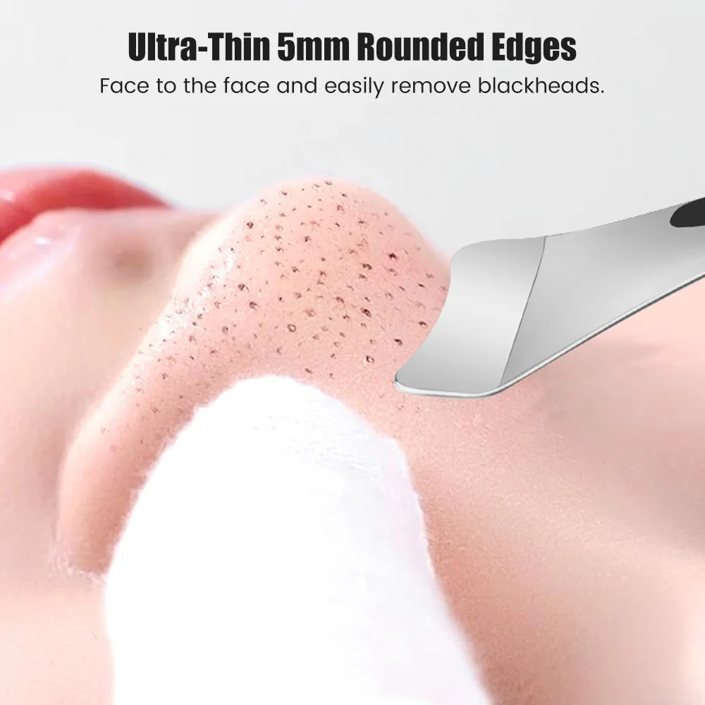 أداة إزالة الرؤوس السوداء من الفولاذ المقاوم للصدأ - بدون كهرباء، بدون عطر. أداة تنظيف الوجه - لتنظيف المسام العميقة دروبشيب #3