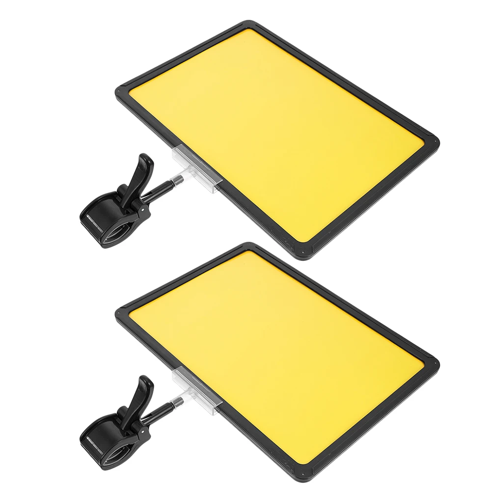 

2pcs A4 Clip Price Tag Holder ABS Adjustable 360 Stable Structure PVC Supermarket Retail Shelf Display Label