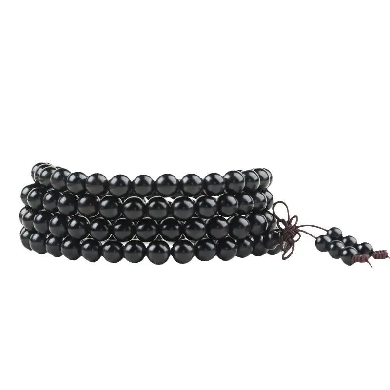 African Old Materials Ebony Beads Seiko Purple Sandalwood Bracelet Ebony 108 Men\'s Lady Couple Bracelet Holding Ornament