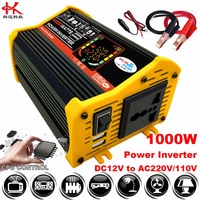 Car Power Inverter DC 12V to AC 110V 220V 500W Peak 1000W Protection 6000W Solar Transformer Modified Sine Wave Converter Charge