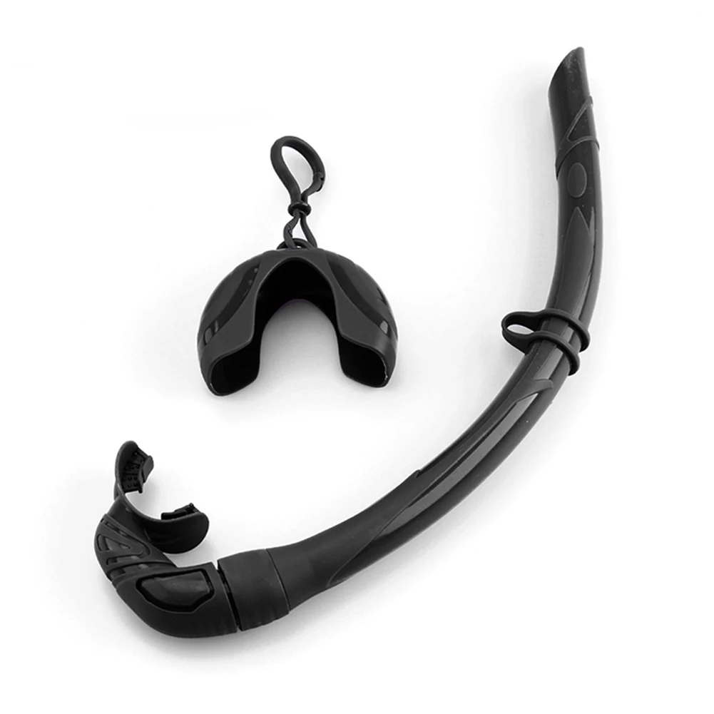 

Foldable Snorkel Tube 415mm Black Silicone Snorkel With Compact Storage Case Hot Sale Scuba Diving Device Swimming Equipments