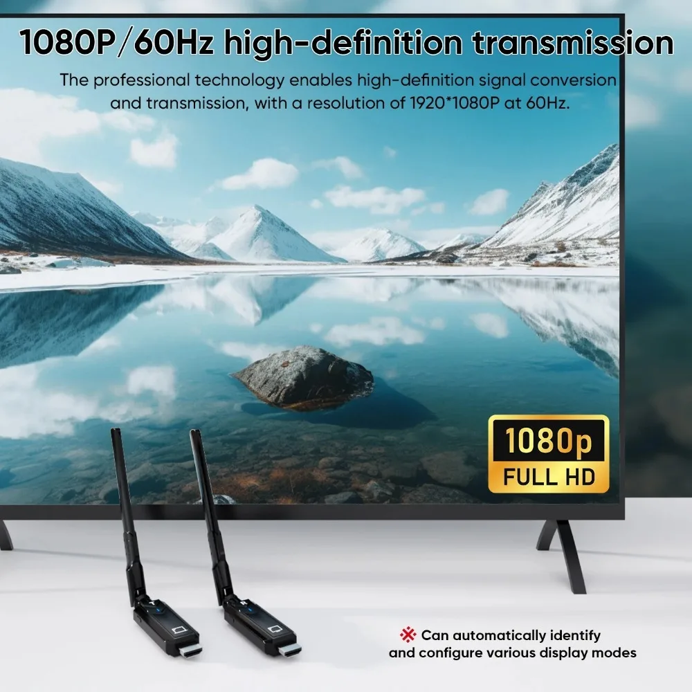 400M 1080P 5G 무선 HDMI 오디오 및 비디오 송수신기 확장기 (카메라, 노트북, PC, PS3/PS4에서 TV 모니터, 프로젝터로)
