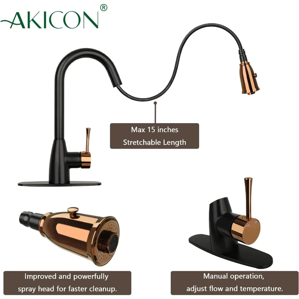 Rakitan Kepala Semprot Pengganti Keran Dapur Baja Tahan Karat untuk Model F-529, Desain Tahan Lama dan Awet