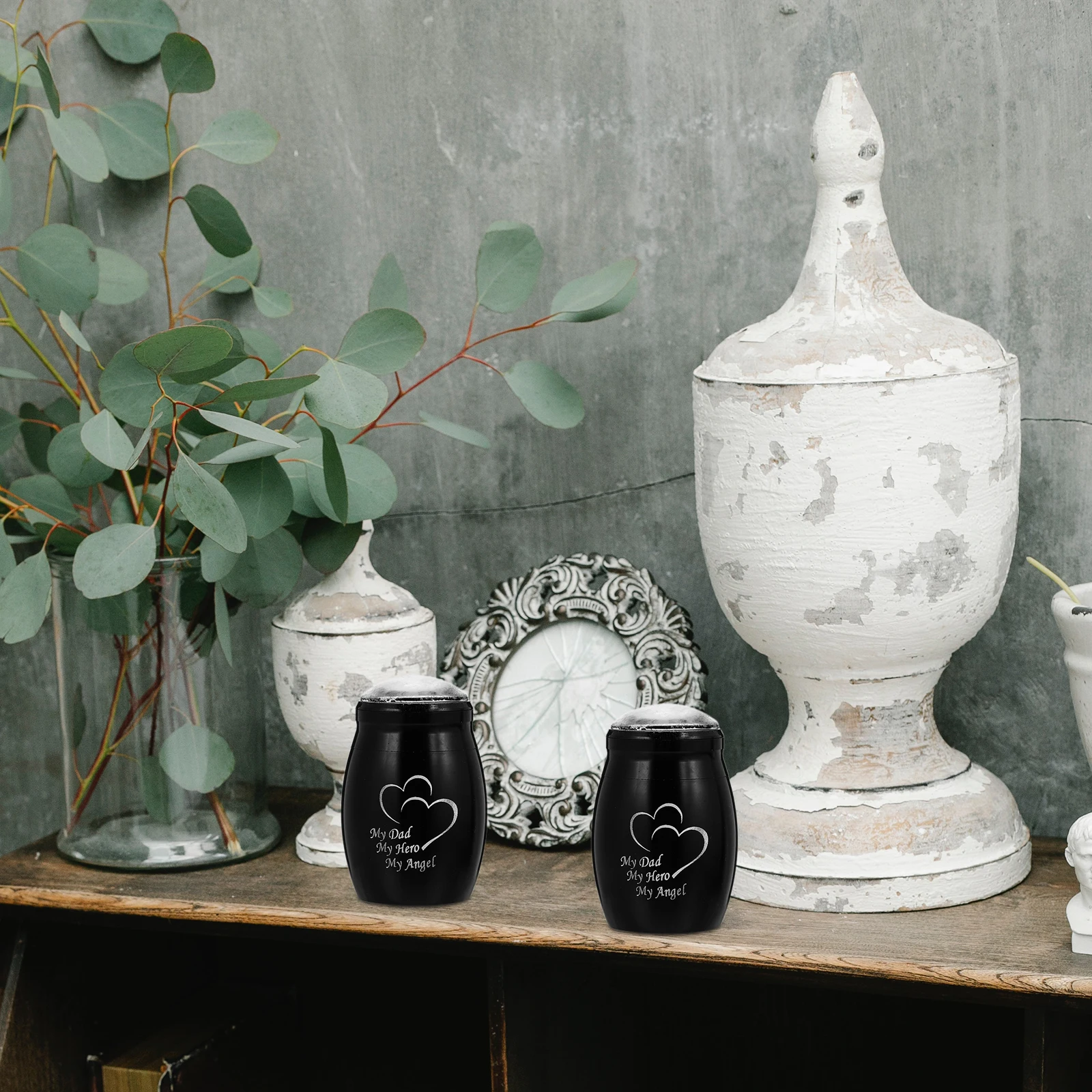 

1pc Small Portable Stainless Steel Cremation Urn Family Bone Ash Storage Casket Container For Funeral Keepsake Memorial