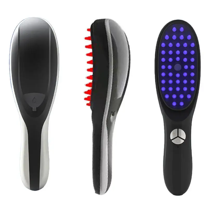 Electric Spray Massage Comb Red Blue Light Comb Healthy Hair Scalp Care Instrument Anti Hair Loss Liquid