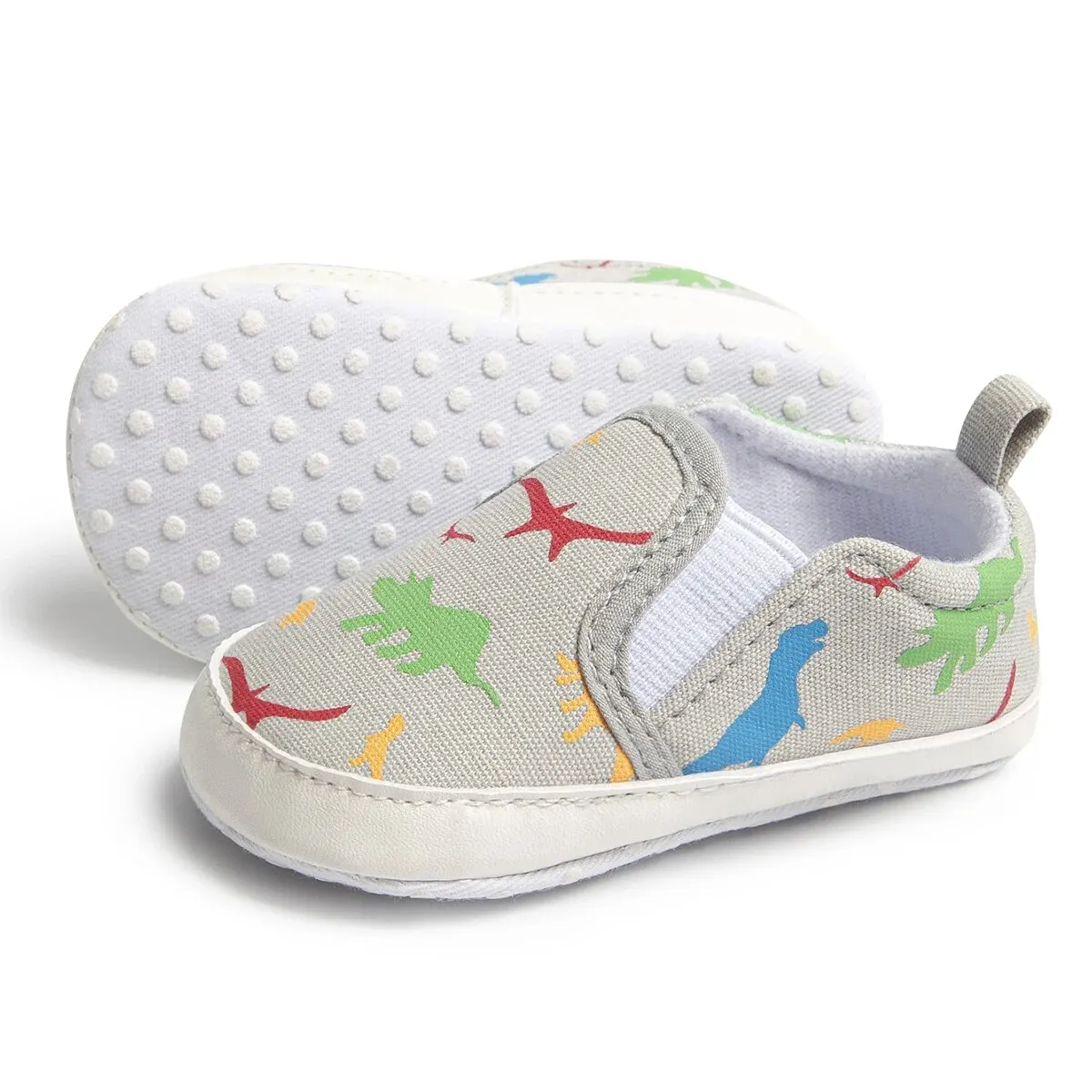 Meckior Spring Autumn Infant Casual Canvas Shoes Unicorn Dinosaurs Baby Boys Girls Shoes Anti-slip Soft Cotton Sole Crib Shoes