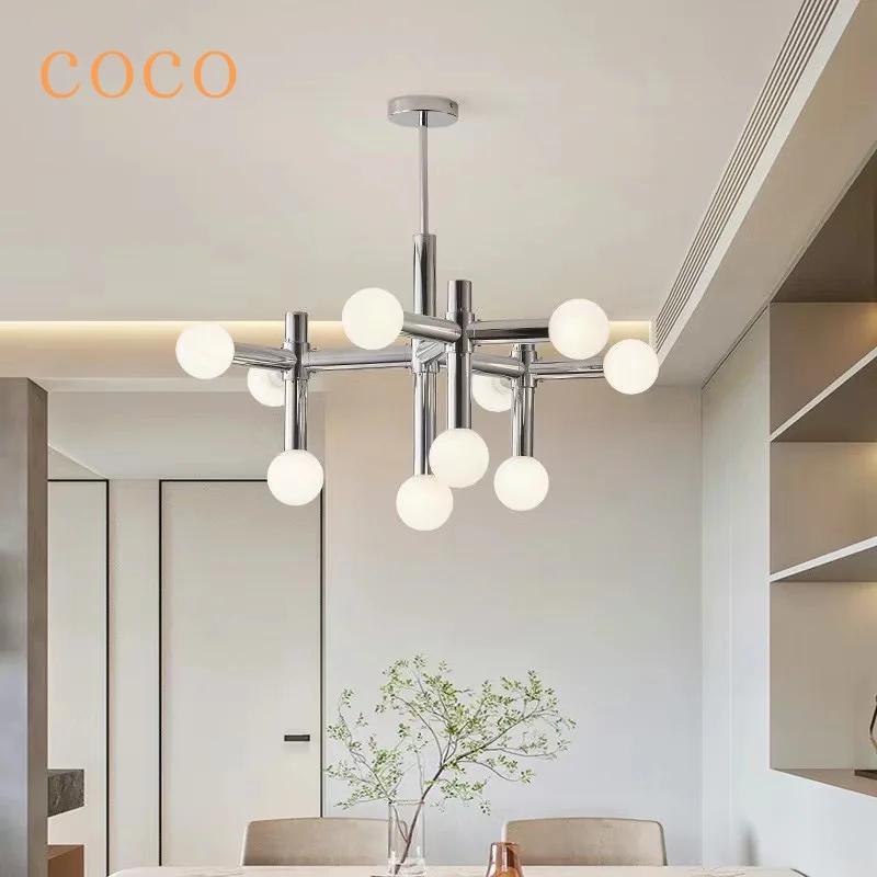 

Bauhaus Creative Personality Glass Ceiling Lamp, Living Room, Bedroom, Chandelier, Shop, Bar, Chandelier, Room Decoration, Gloss