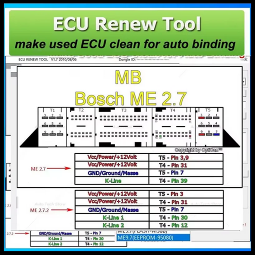 

HotFor Mercedes/MB ECU RENEW TOOL V1.7 Изготовление б/у ECU Clean для программы автоматической переплета для сброса поддержки ECU ME9.7 MR ME2.0