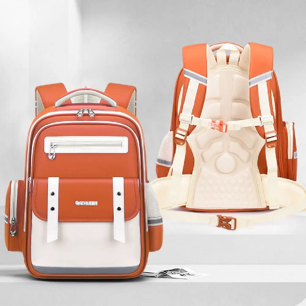 Эргономичная детская школьная сумка, защита позвоночника, светоотражающие полосы, студенческий рюкзак на молнии, большая вместимость