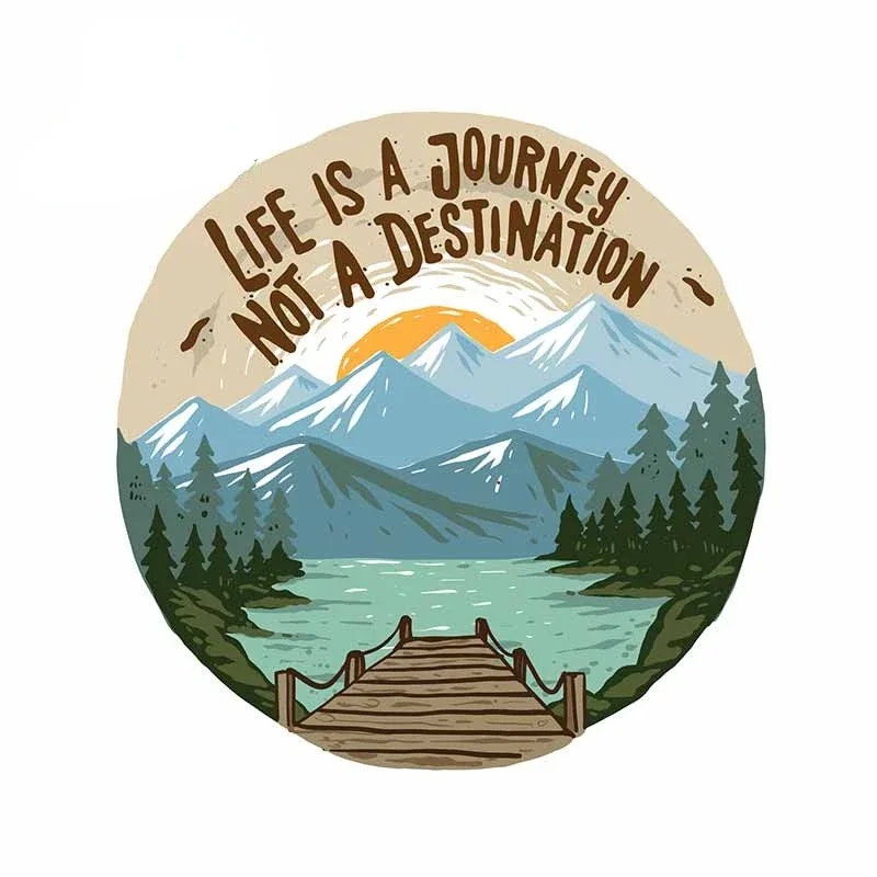

Classic Design Life A Travel Mountain Refrigerator Car Stickers Bumper Laptop Decal Refrigerator VAN Graphics Kk13*13cm